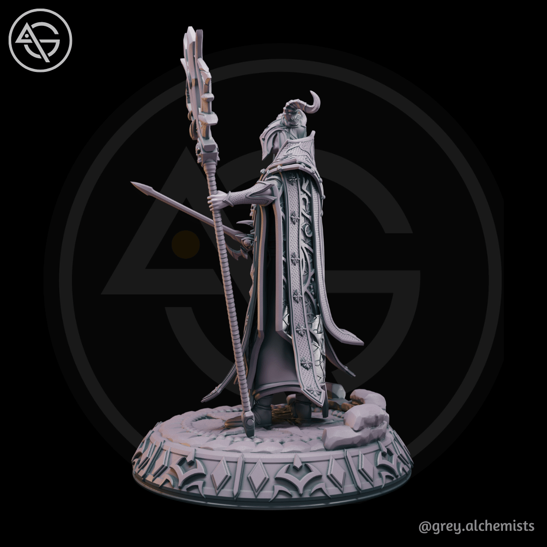 Grey Alchemists - Tiefling Warlock - 32mm/75mm DnD/Pathfinder/TTRPG Figure