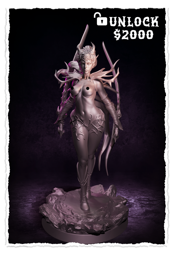 Jugglers Miniatures - Queen of Spiders #3 - 75mm Pin Up/Figure/Model/Diorama