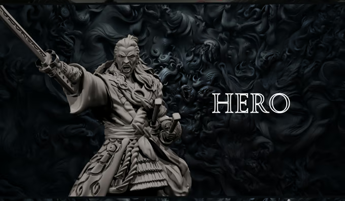 Forged Path - Tokugawa Ronin - Hero - DnD/Pathfinder/TTRPG Figure