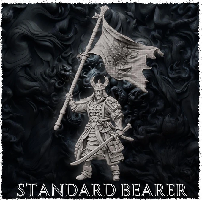 Forged Path - Tokugawa Guardians - Standard Bearer - DnD/Pathfinder/TTRPG Figure