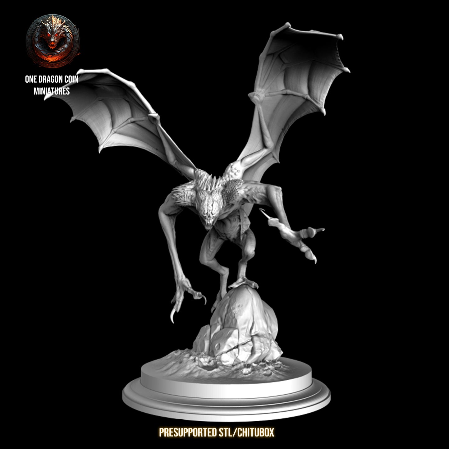 One Dragon Coin - Winged Hive Drone - DnD/TTRPG Figure/Miniature
