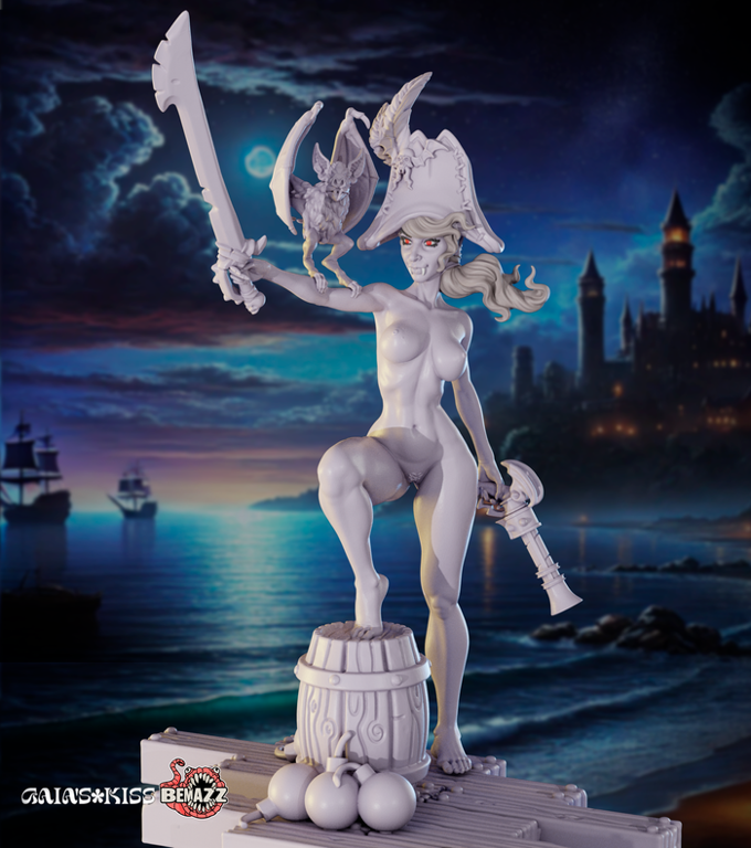 Gaia Miniatures - Morgana, Admiral of the Undead - 75mm Pin Up/Figure/Model/Diorama