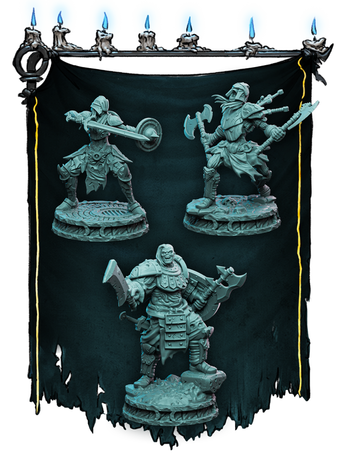 Witchsong Miniatures - Knight Horrors - Soldiers of the Departed - 6 Poses - DnD/TTRPG Figure/Miniature