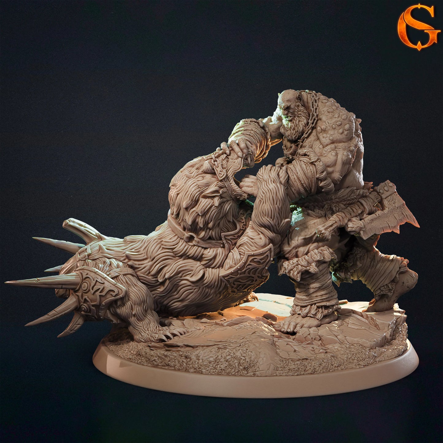 Solgoodcreations - Bear vs Troll - DnD/TTRPG Figure/Miniature