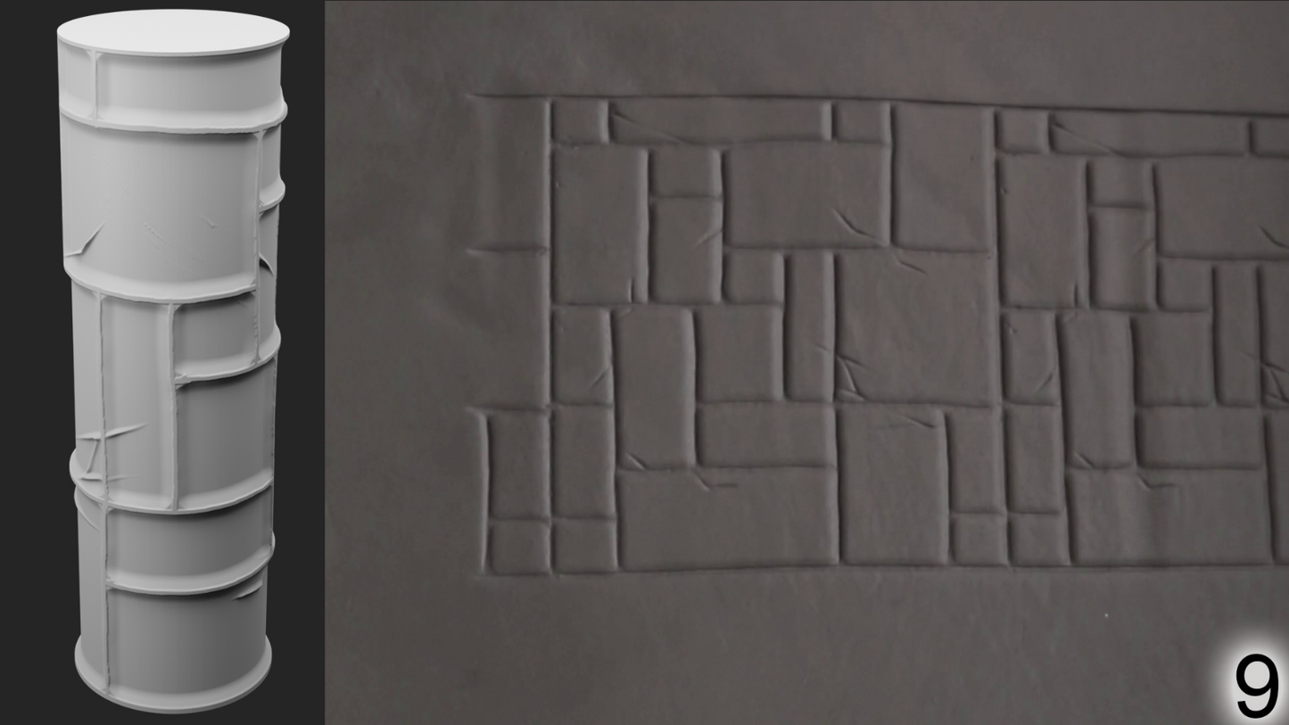 Jorrit - Texture Rollers #05 - Clay Roller for Scenery/TTRPG/Pottery Embossing
