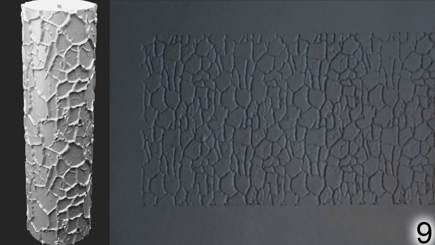 Jorrit - Texture Rollers #12 - Clay Roller for Scenery/TTRPG/Pottery Embossing