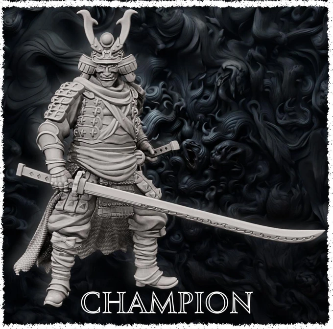 Forged Path - Tokugawa Guardians - Champion - DnD/Pathfinder/TTRPG Figure