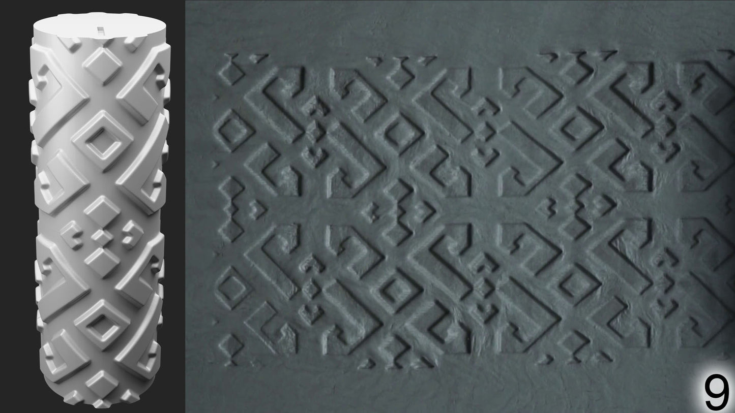 Jorrit - Texture Rollers #11 - Clay Roller for Scenery/TTRPG/Pottery Embossing