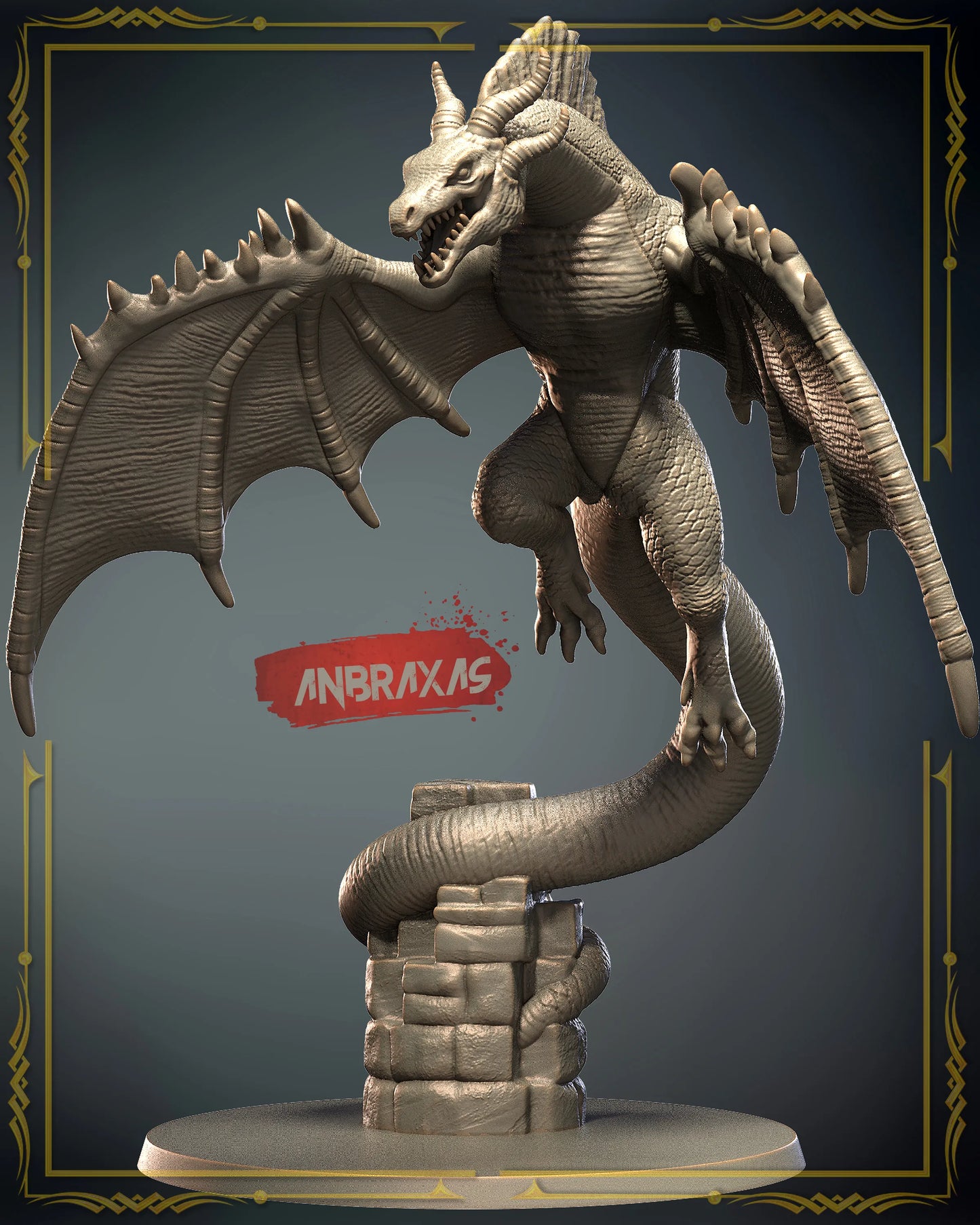 3D IPStudios - Dragons Worlds #1 - Anbraxas - DnD/TTRPG Figure/Miniature