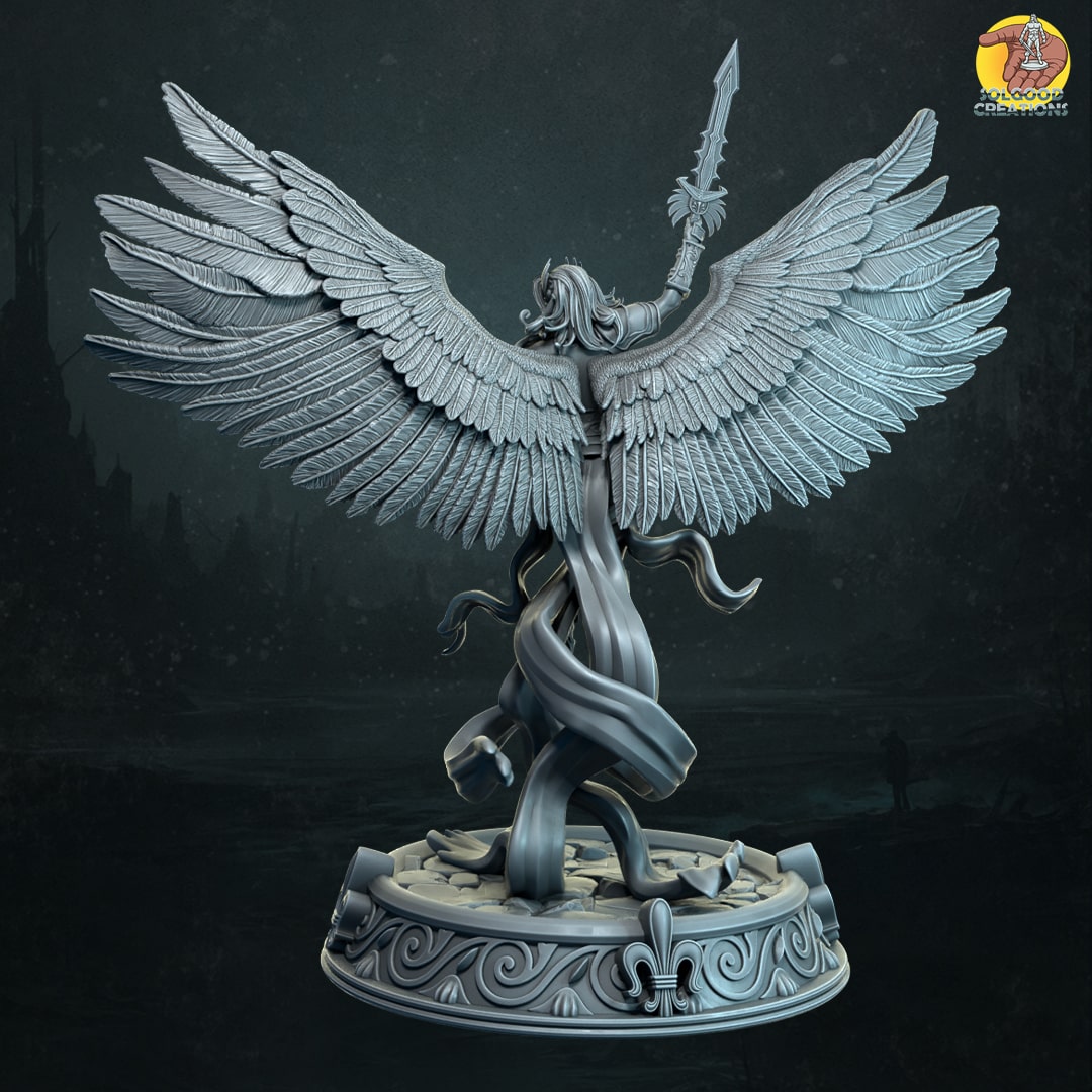Solgoodcreations - Heaven's Rule - Guardian Angel #2 - DnD/TTRPG Figure/Miniatureq