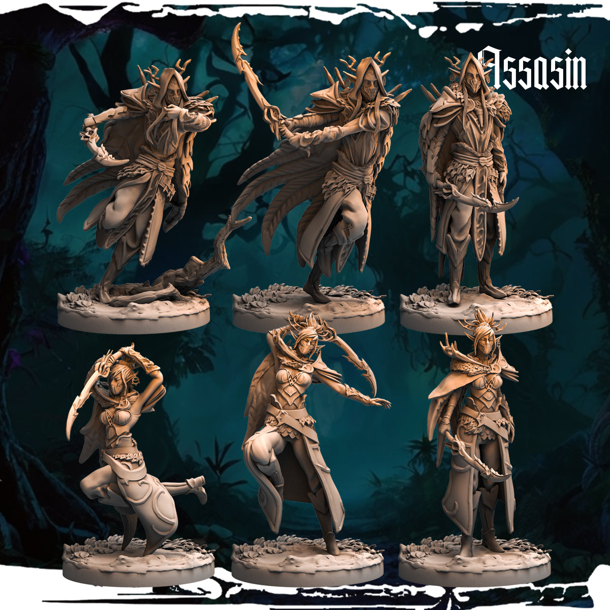 Monolith Arts - Dark Elves - Assassin - DnD/TTRPG Figure/Miniature