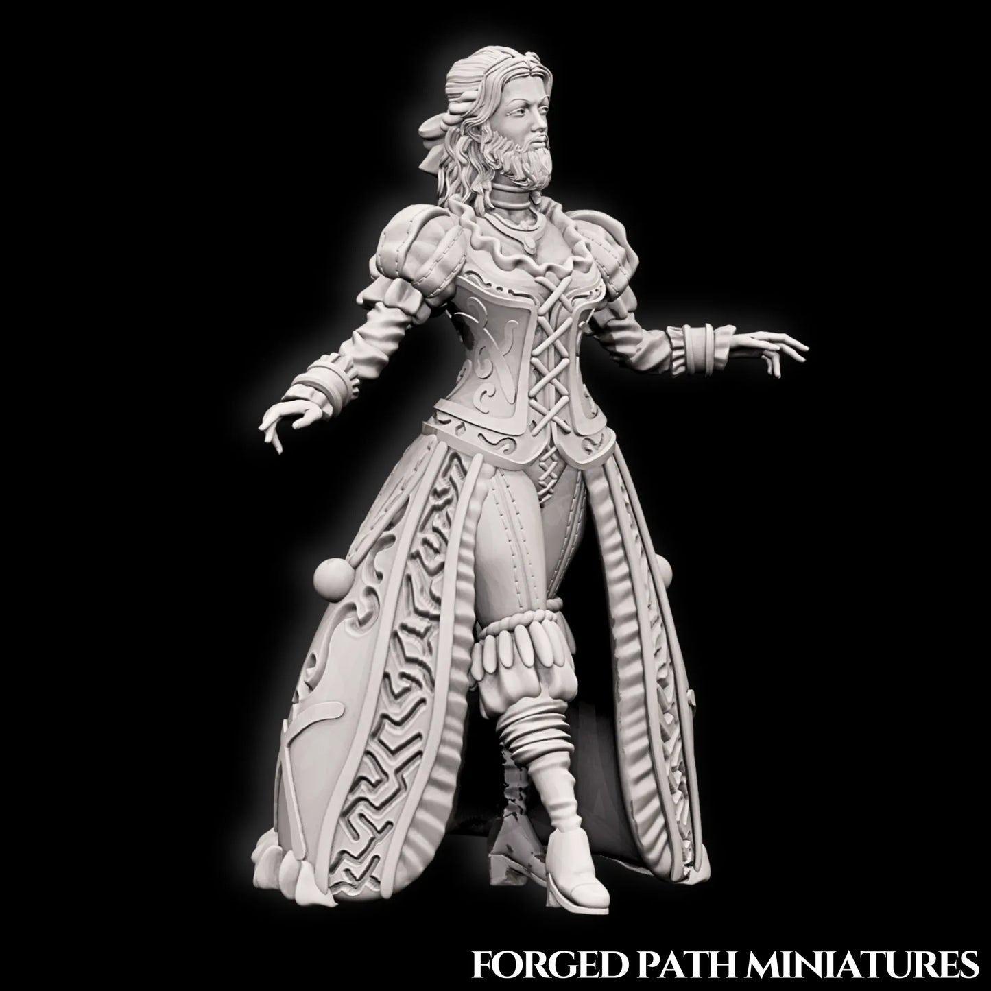 Forged Path - Willowbrook Circus - Bearded Lady - DnD/Pathfinder/TTRPG Figure