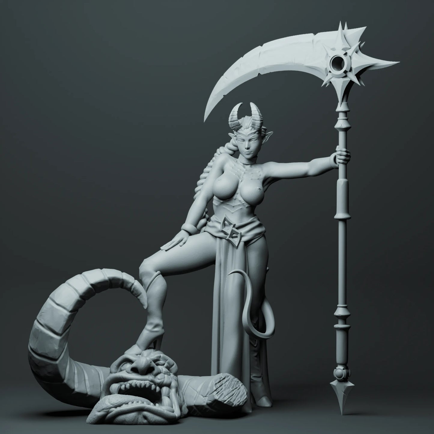 Suzanne Robson - Horns of Temptation - Scythebearer - 75mm Pin Up/Figure/Model/Diorama