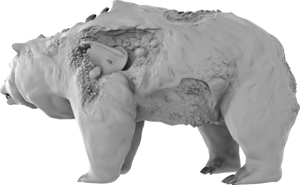 Z Kino - Zombie Bear - DnD/Pathfinder/TTRPG Figure Miniature