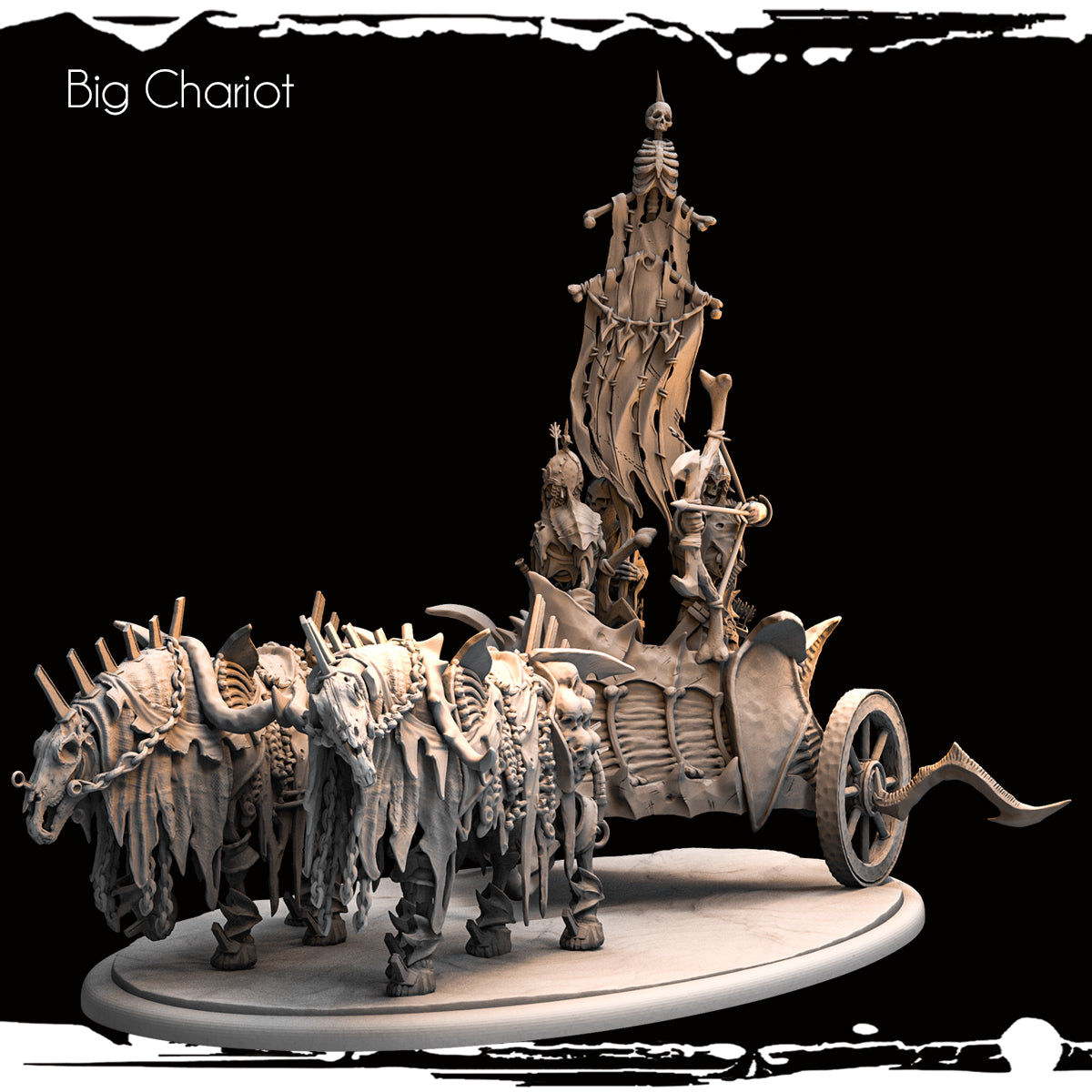 Monolith Arts - Skeletons - Chariot (Large) - DnD/TTRPG Figure/Miniature