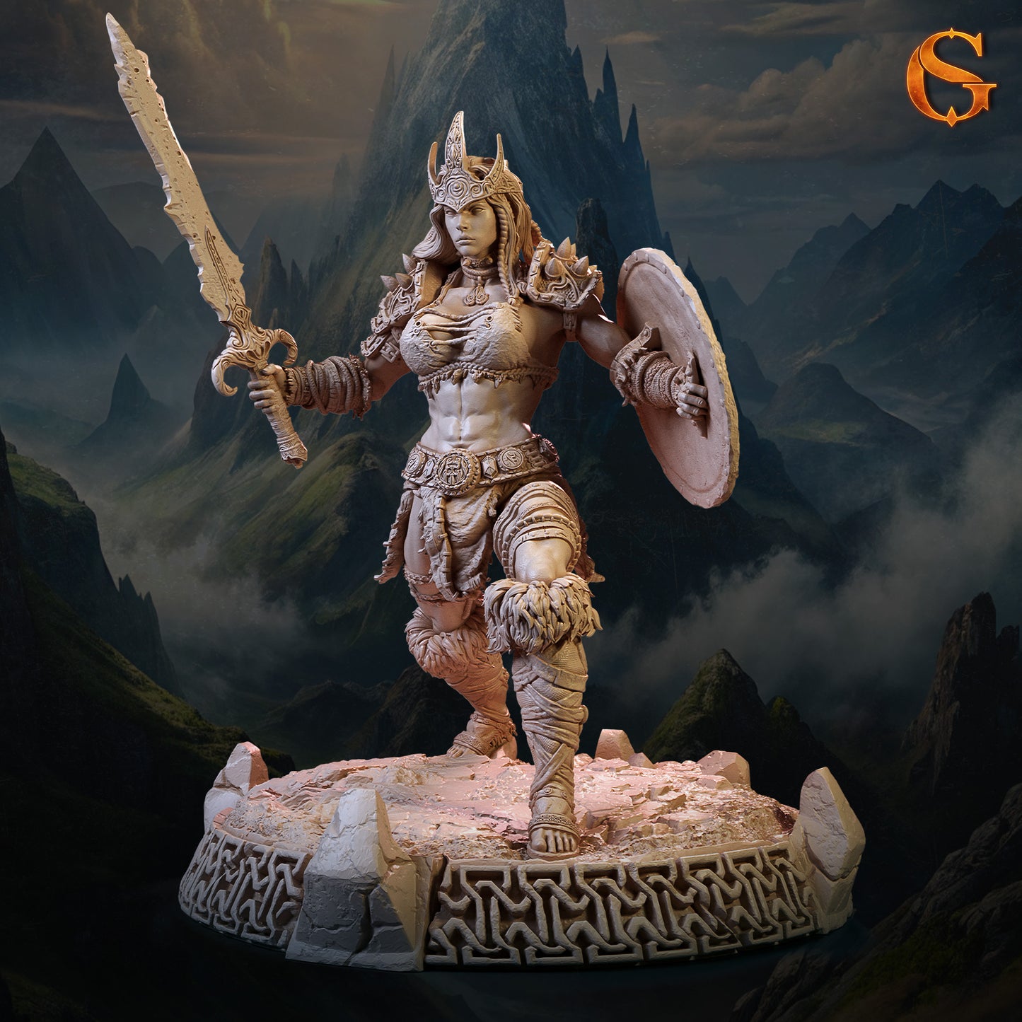 Solgoodcreations - Briana Dawnbringer - 75mm Pin Up/Figure/Model/Diorama