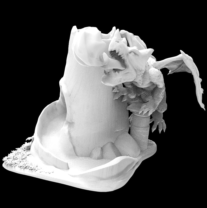 Possibly Cool Dice Tower - Baby Dragon - DnD/TTRPG/Roleplaying/Wargames