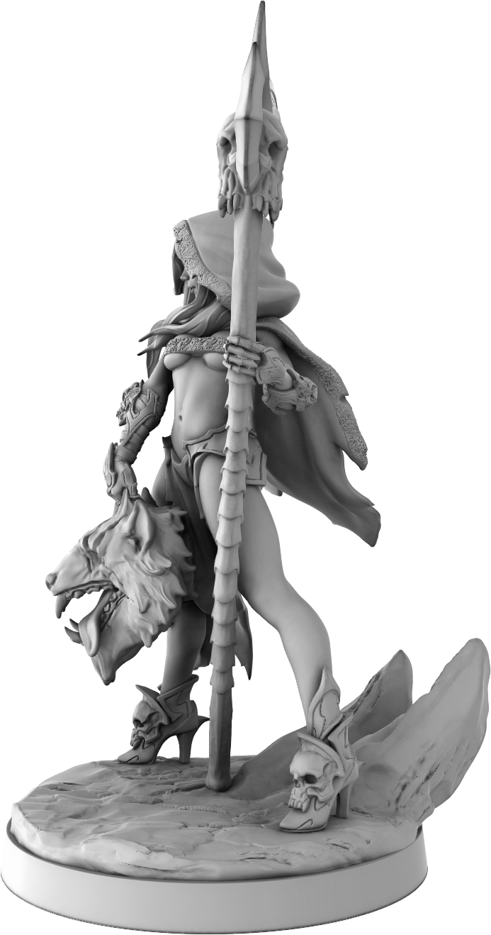 Yedharo Models - Warrior Girl #2 - 2 Poses - 32/75mm Pin Up/Figure/Figurine/Diorama - Helios3DPrinting