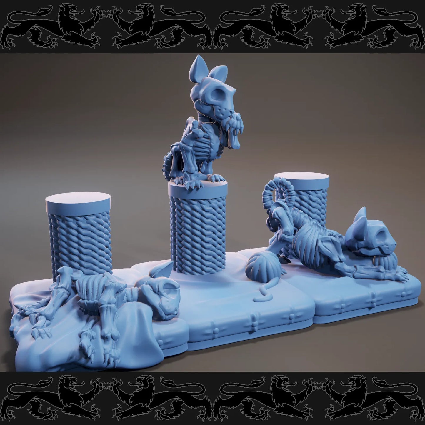 Brayan Nafarrate - Bestiary #3 - Skeleton Cats - DnD/TTRPG Figure/Miniature