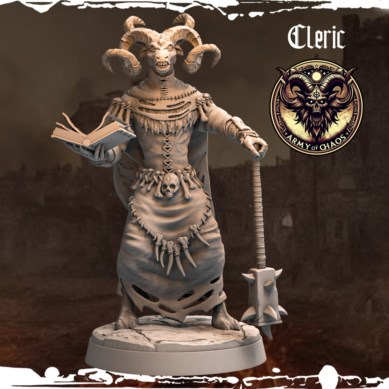 Monolith Arts - Beasts - Cleric #4 - DnD/TTRPG Figure/Miniature