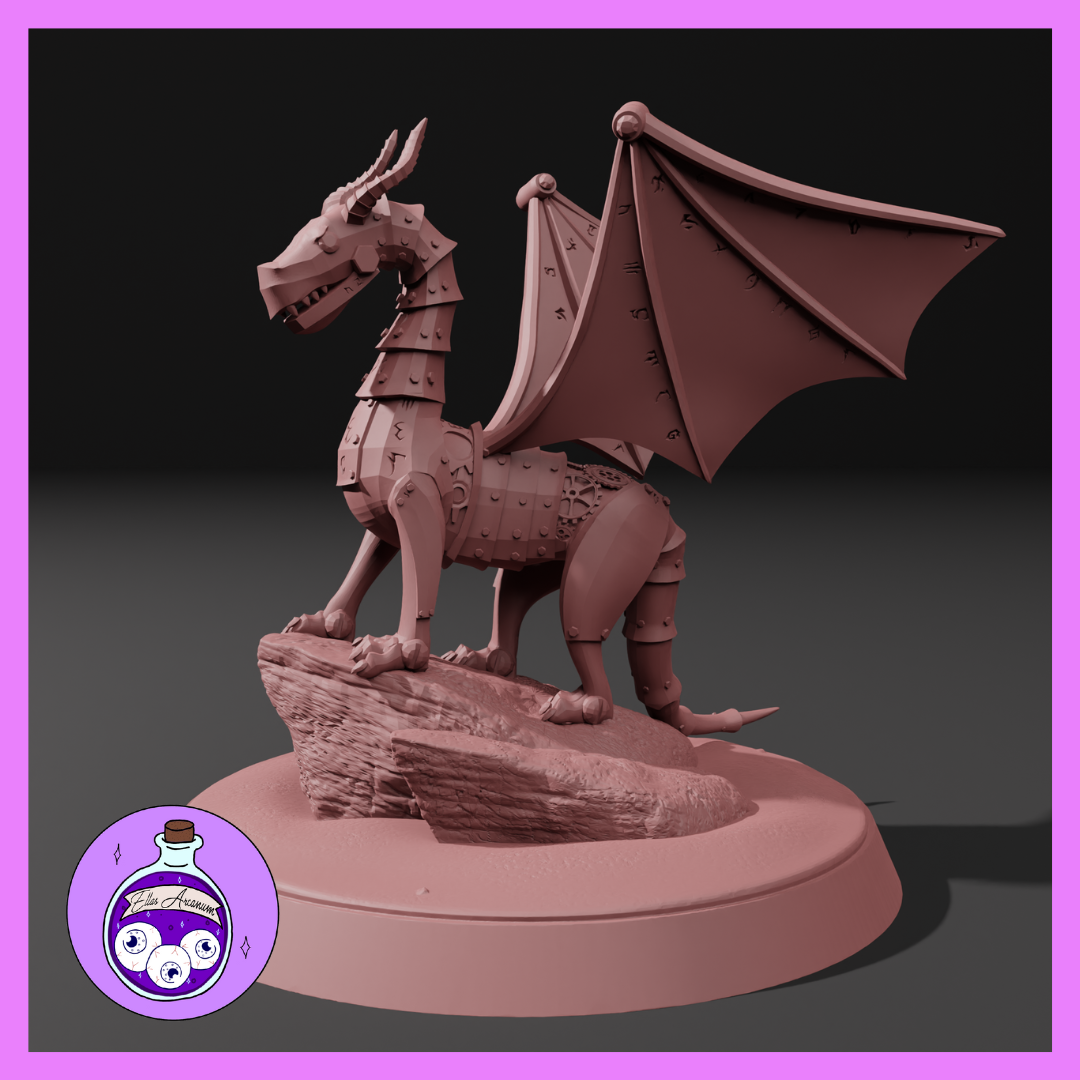 Ella's Arcanum - The Hag's Lair - Clockwork Dragon - DnD/Pathfinder/TTRPG Figure