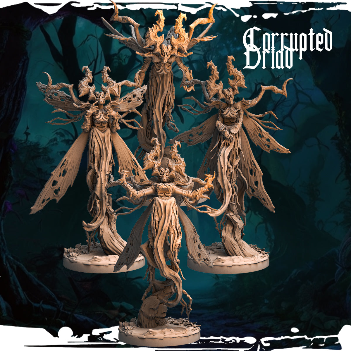 Monolith Arts - Dark Elves - Corrupted Dryad - DnD/TTRPG Figure/Miniature