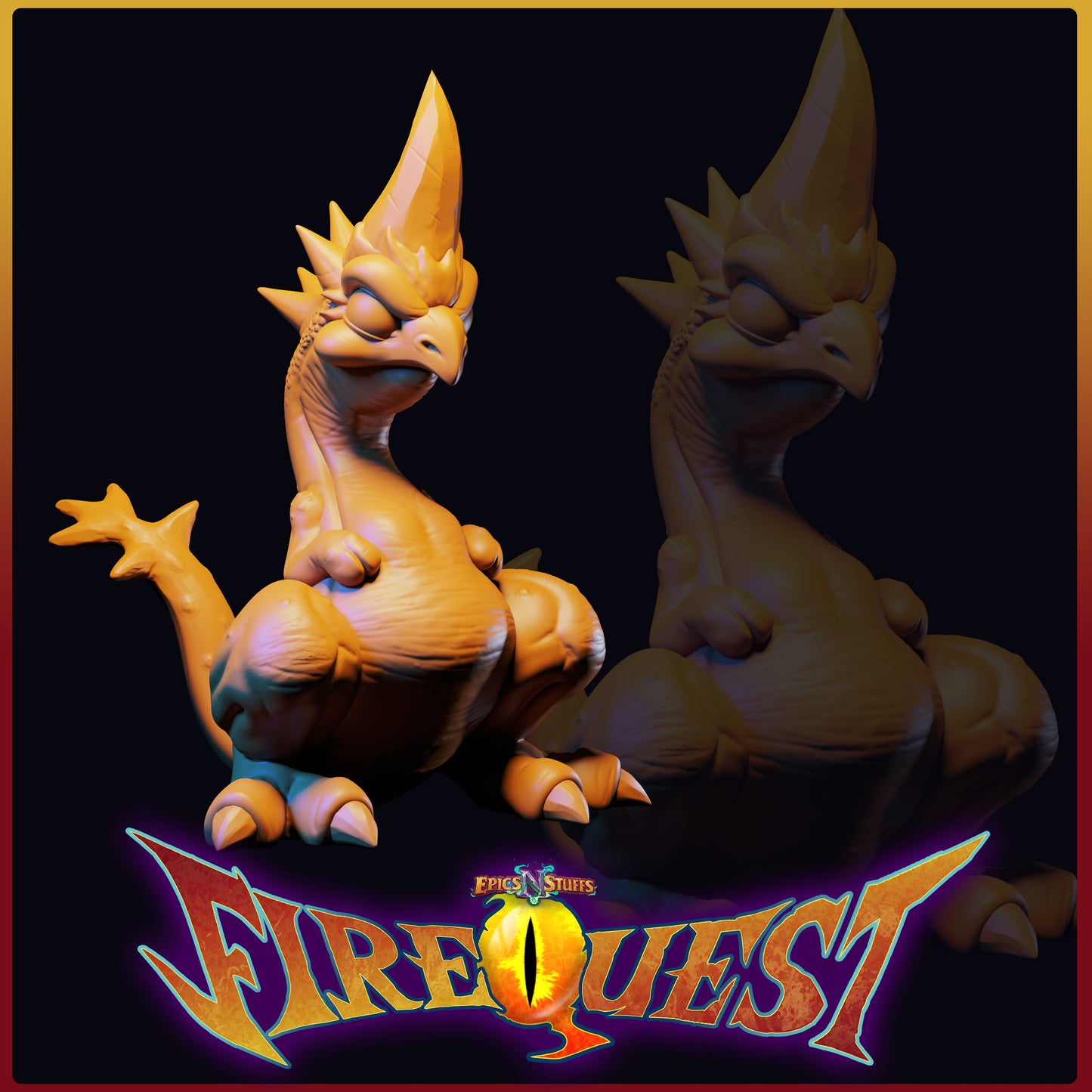 Lance Wilkinson - Fire Quest - Crystal Lizard - DnD/TTRPG Figure/Miniature