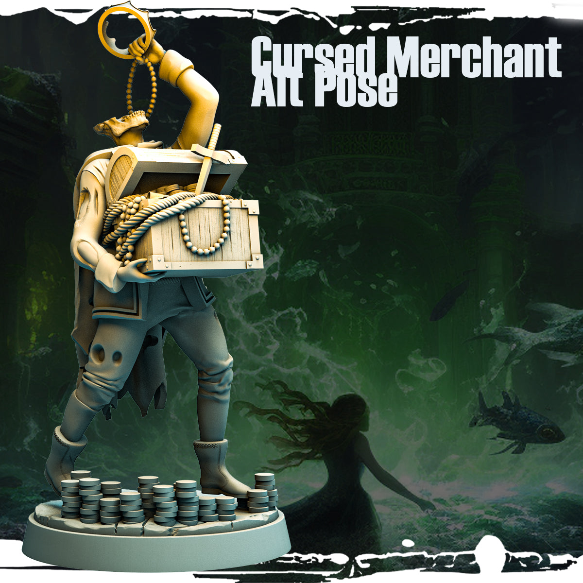 Monolith Arts - Terror on Cursed Waters - Cursed Merchant #2 - DnD/TTRPG Figure/Miniature