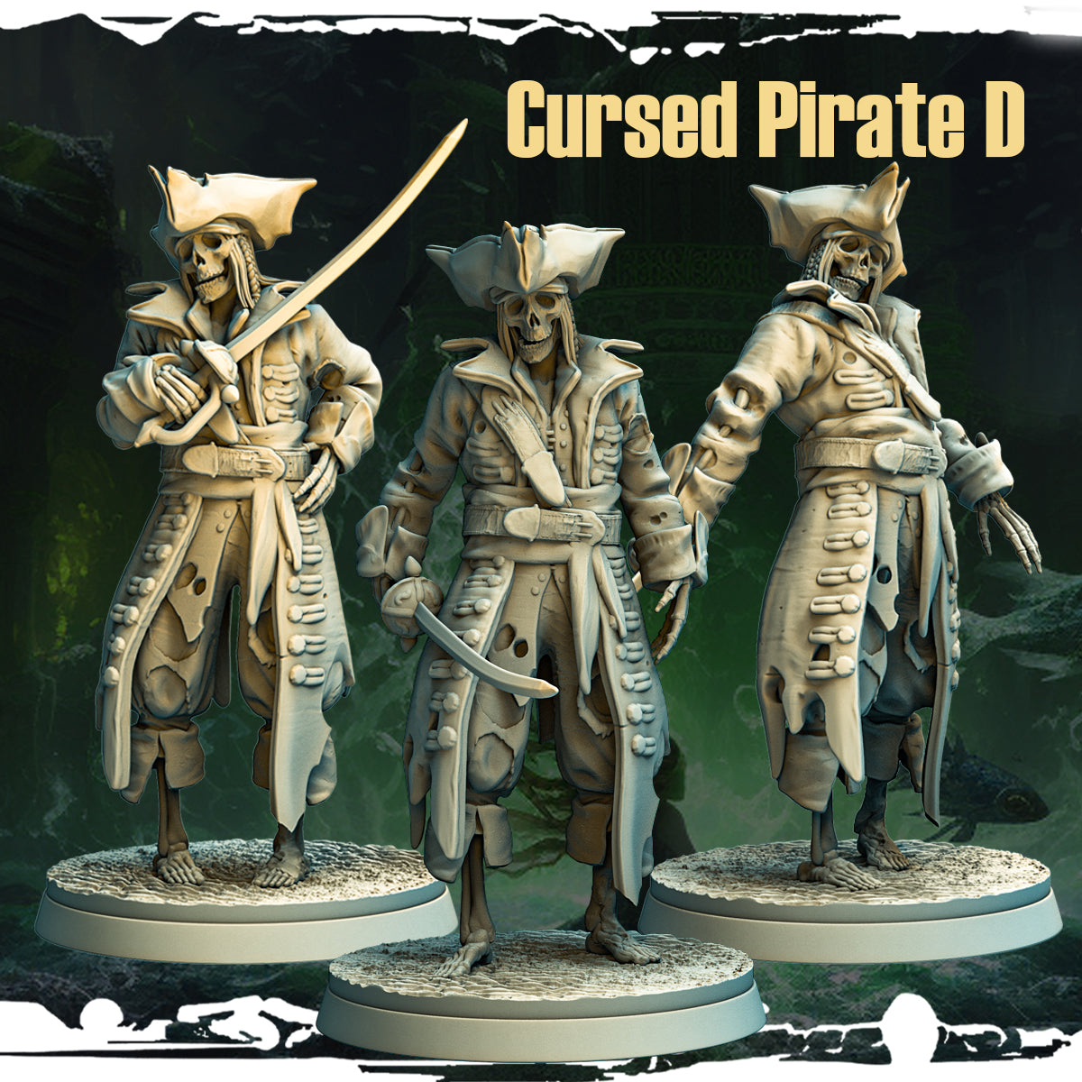 Monolith Arts - Terror on Cursed Waters - Cursed Pirate #4 - DnD/TTRPG Figure/Miniature