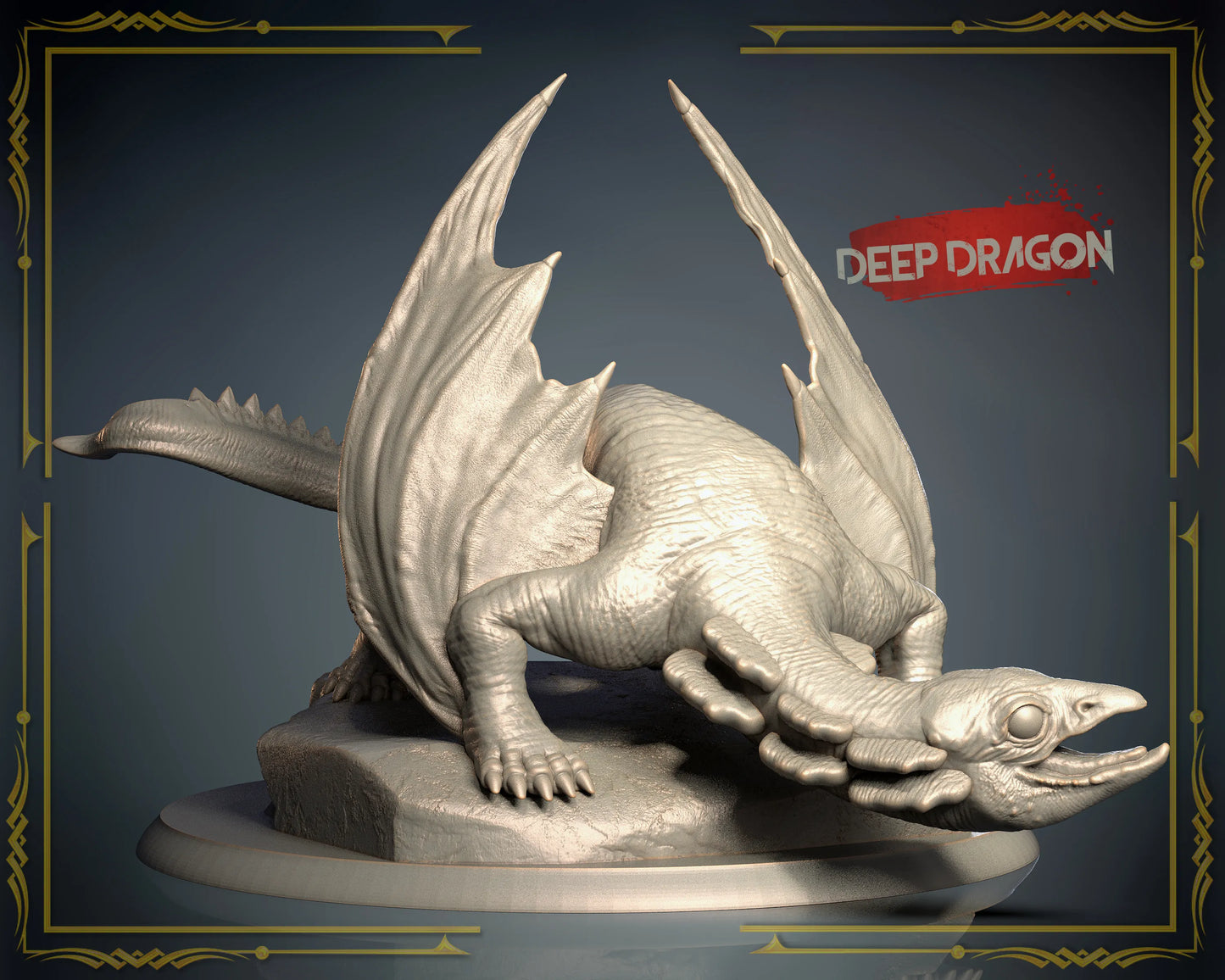 3D IPStudios - Dragons Worlds #1 - Deep Dragon - DnD/TTRPG Figure/Miniature