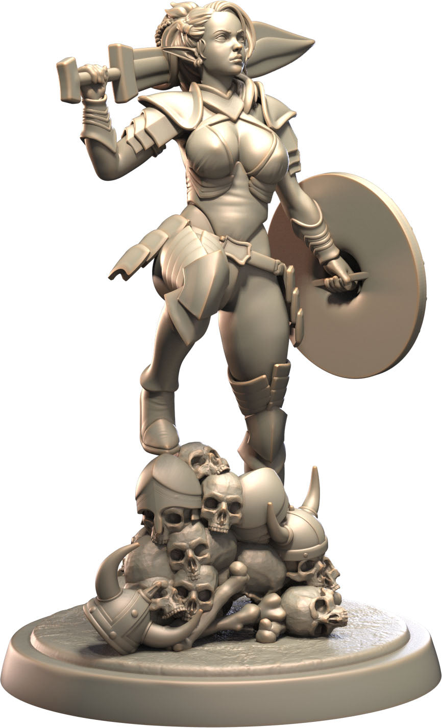 3D IPStudios - Elf Warriors - Draelith - Pin Up/Figure/Model/Diorama - Helios3DPrinting