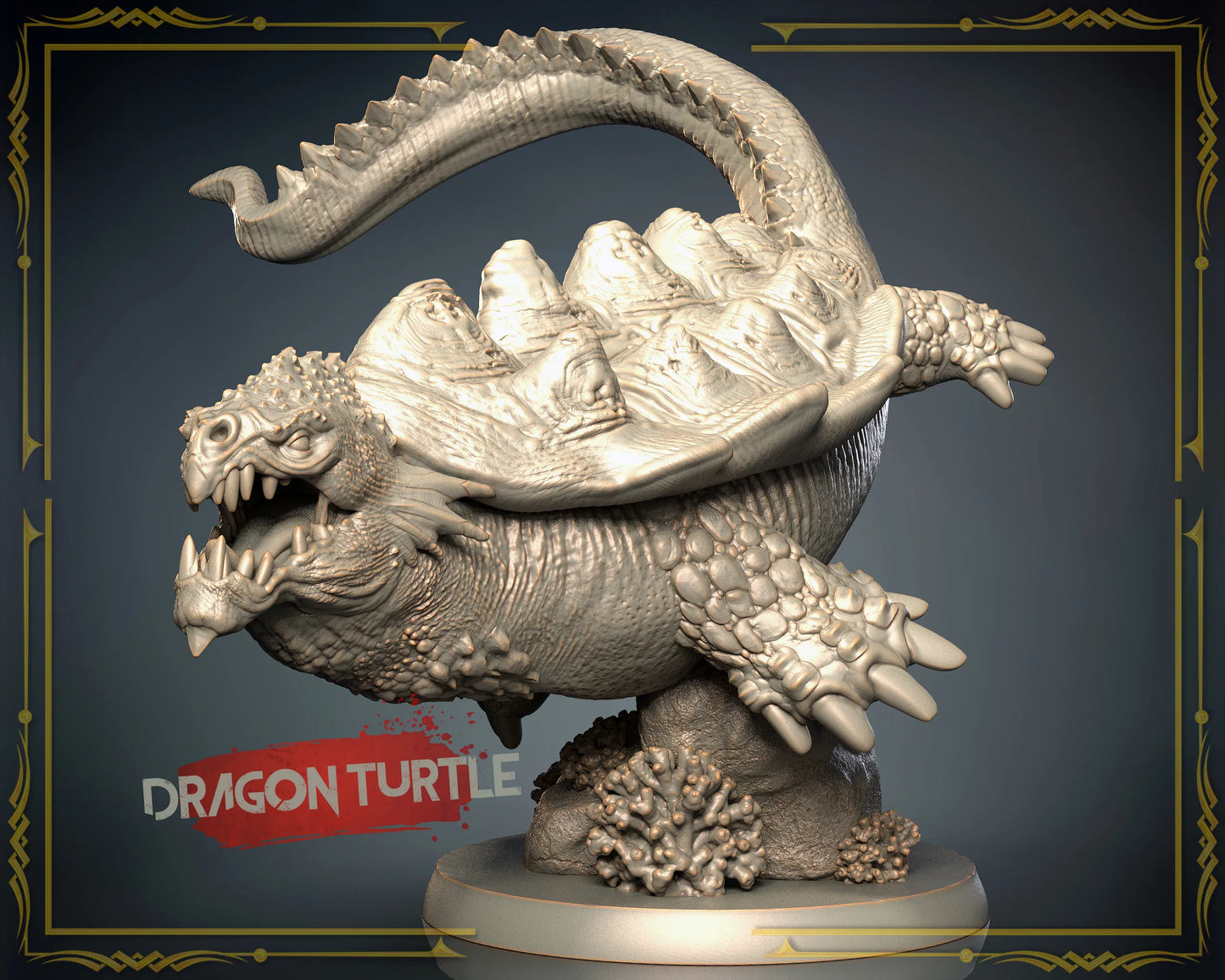 3D IPStudios - Dragons Worlds #1 - Dragon Turtle - DnD/TTRPG Figure/Miniature