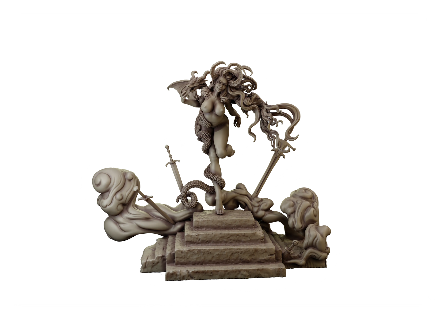 Mythologic Arts - Dames & Dragons #1 - 75mm Pin Up/Figure/Model/Diorama