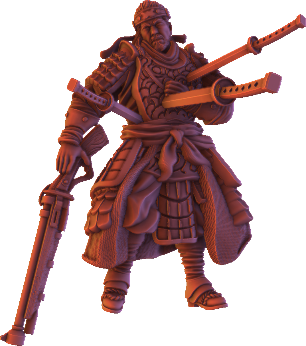 Forged Path - Tokugawa Guardians - Fallen Samurai - DnD/Pathfinder/TTRPG Figure