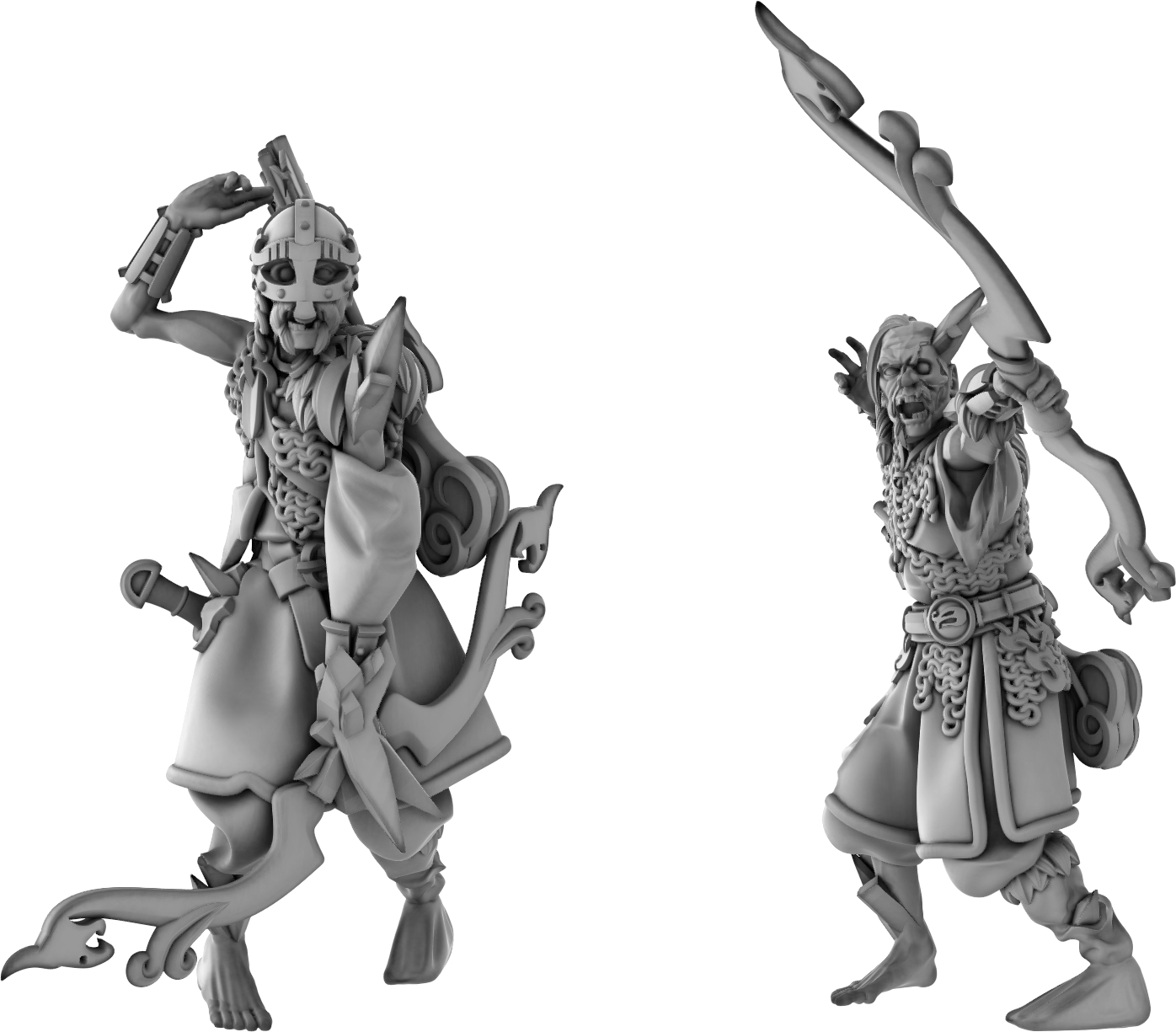 3DPZstudio - Dreadmist - Draugr Archer - DnD/TTRPG Figure/Miniature - Helios3DPrinting