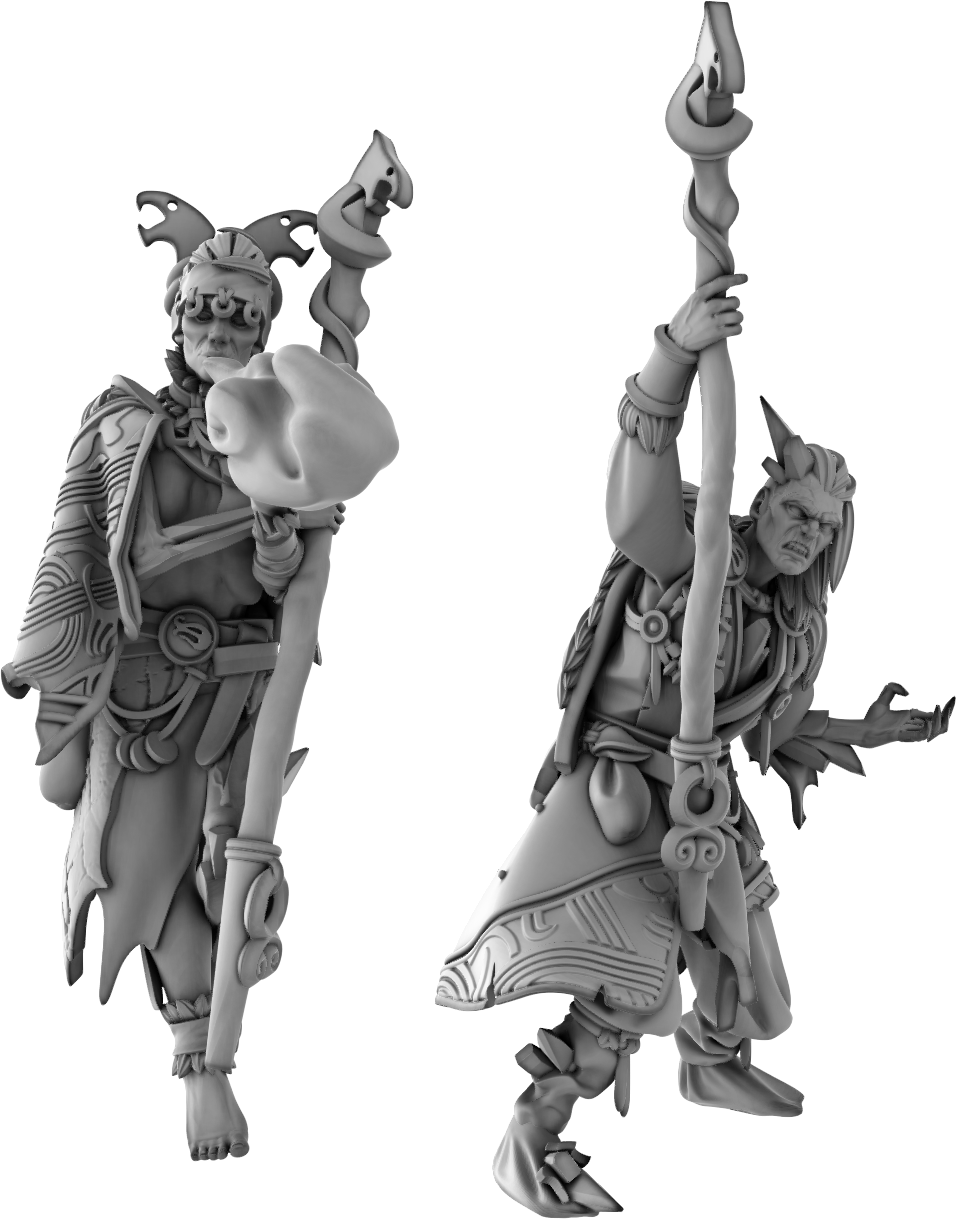 3DPZstudio - Dreadmist - Draugr Mistcaller - DnD/TTRPG Figure/Miniature - Helios3DPrinting