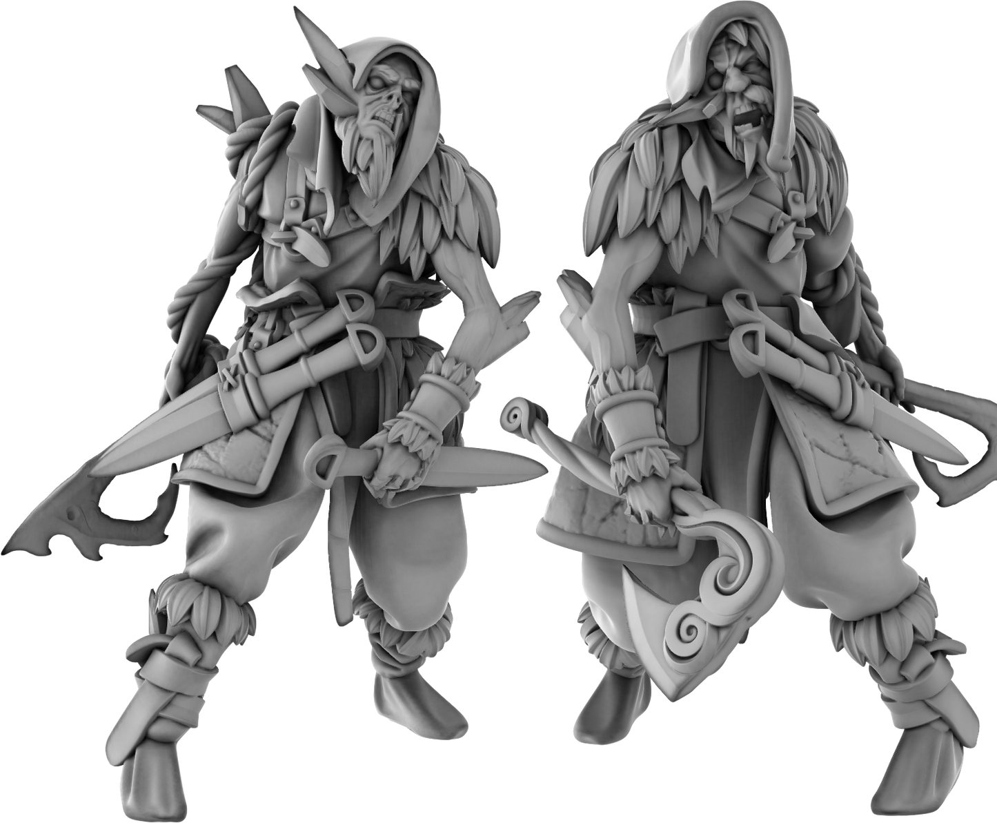 3DPZstudio - Dreadmist - Draugr Sapper - DnD/TTRPG Figure/Miniature - Helios3DPrinting