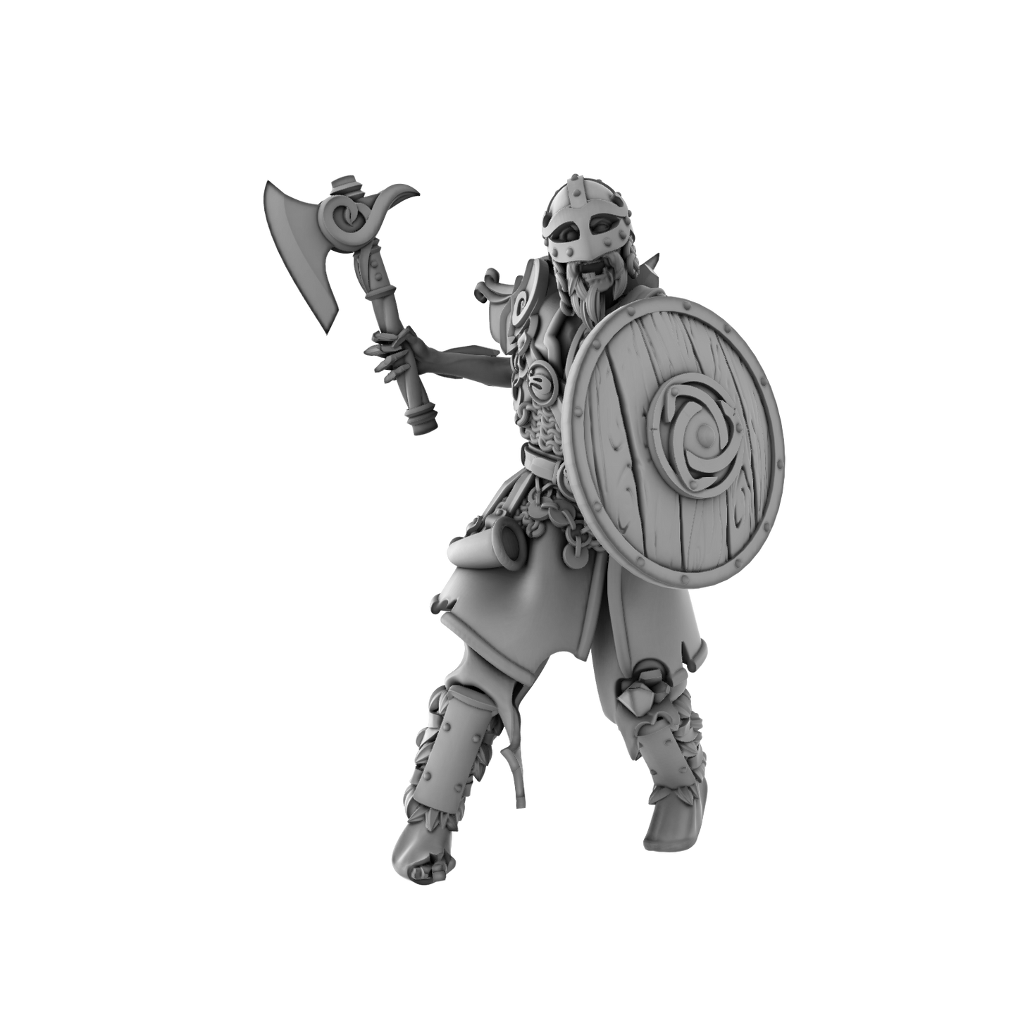 3DPZstudio - Dreadmist - Draugr Raider - DnD/TTRPG Figure/Miniature - Helios3DPrinting