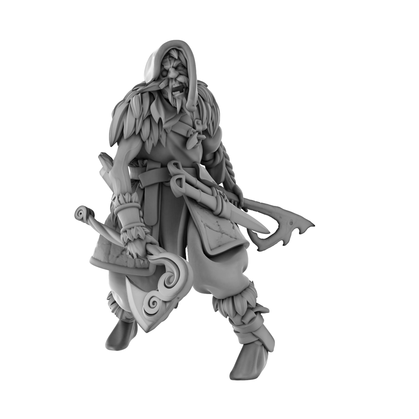 3DPZstudio - Dreadmist - Draugr Sapper - DnD/TTRPG Figure/Miniature - Helios3DPrinting