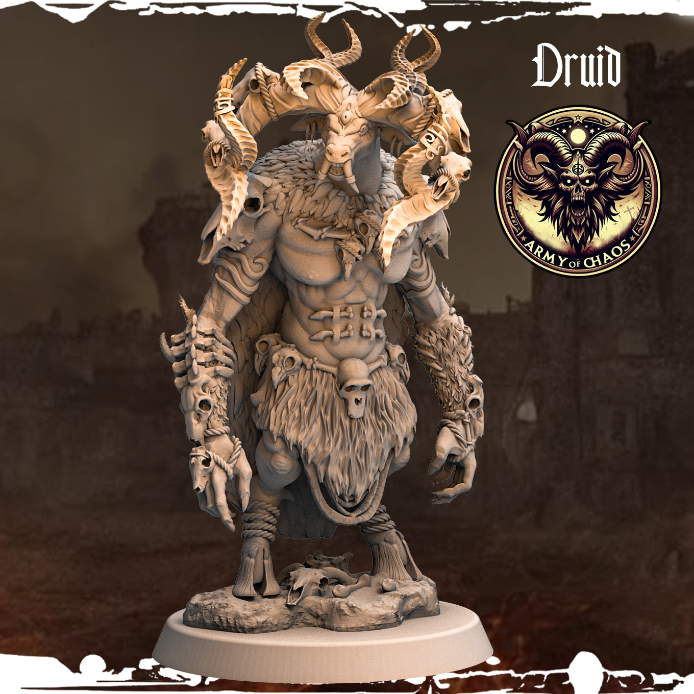 Monolith Arts - Beasts - Druid #1 - DnD/TTRPG Figure/Miniature