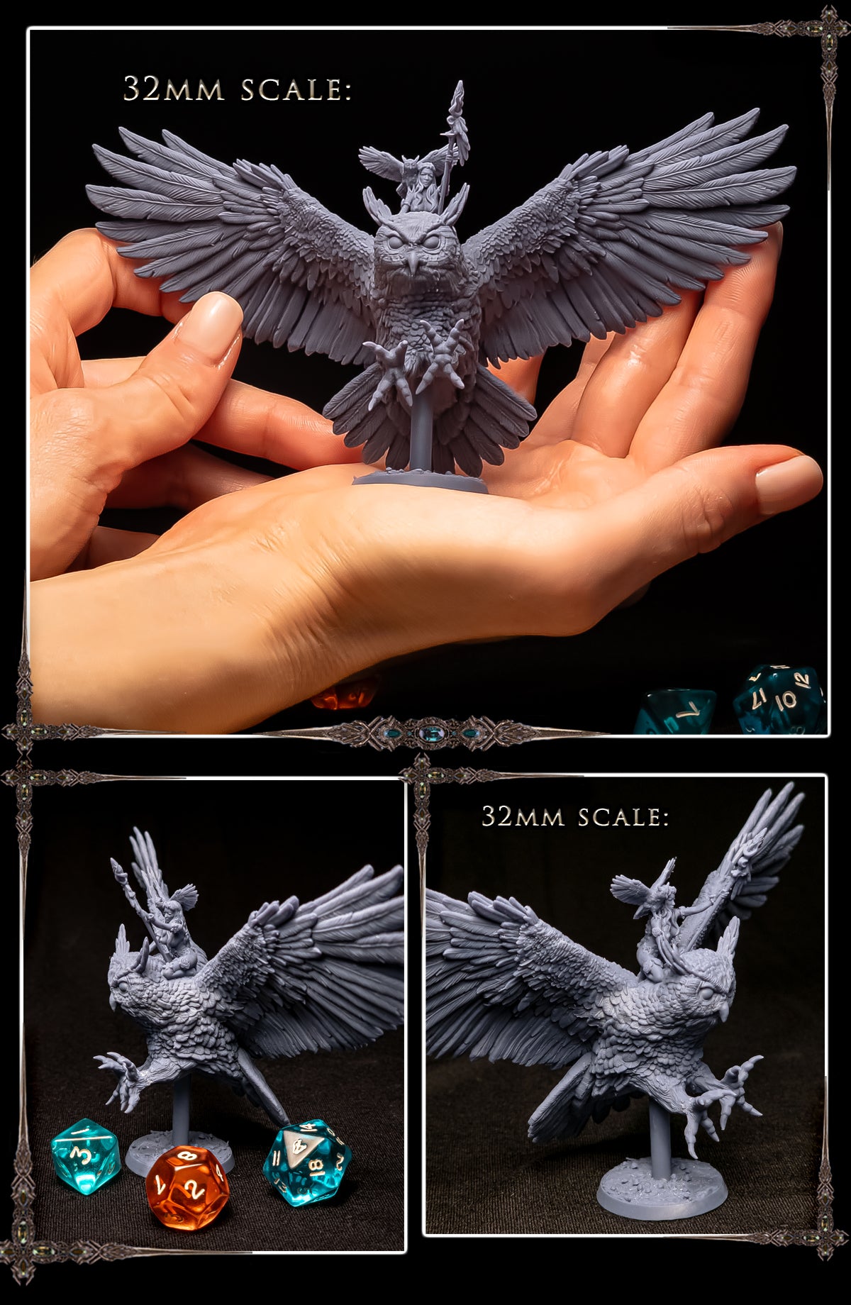Printomancer - Dryad: Eloven & Owl - 32/75mm Pin Up/Figure/Model/Diorama