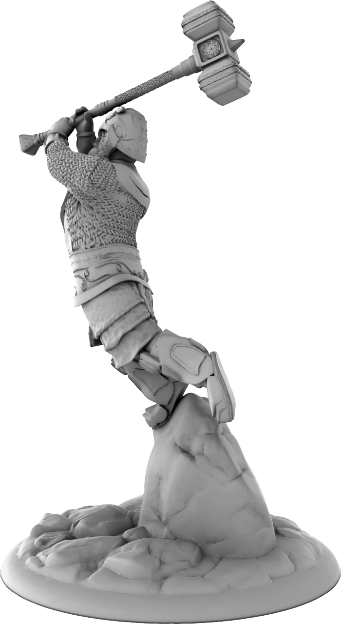 Thorns Forge - Dwarf Cleric - DnD/Pathfinder/TTRPG Figure Mini Miniature - Helios3DPrinting