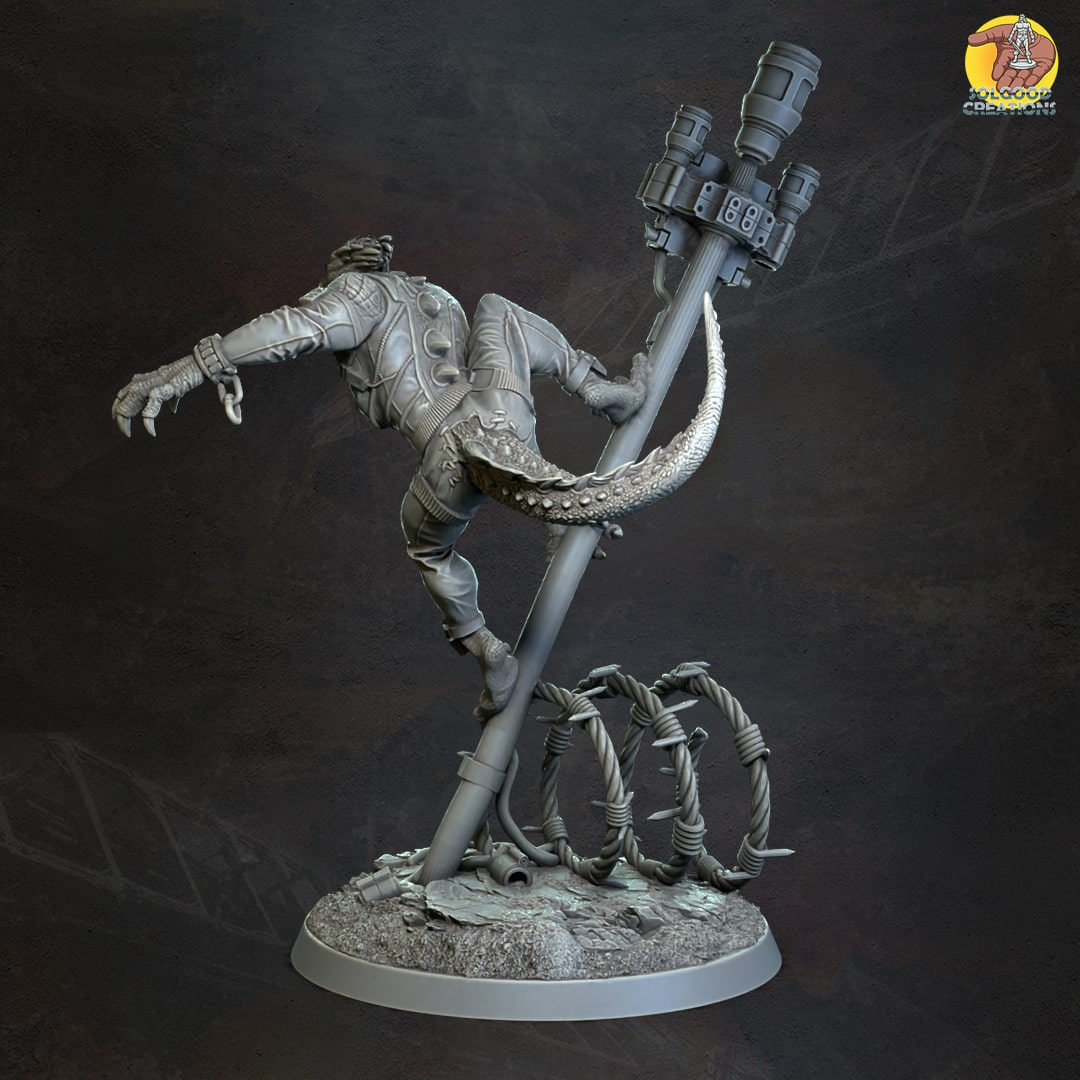 Solgoodcreations - Space Outpost - Lizardman #1 - DnD/TTRPG Figure/Miniature