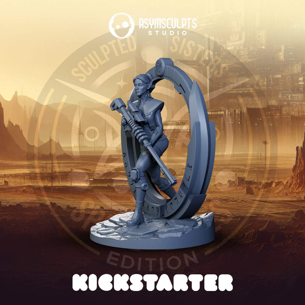 AsymSculpts - Sculpted Sisters: Space Elves - Elaria #1 - 75mm Pin Up/Figure/Model/Diorama