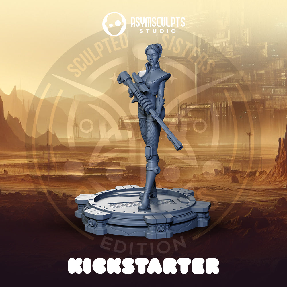 AsymSculpts - Sculpted Sisters: Space Elves - Elaria #2 - 75mm Pin Up/Figure/Model/Diorama
