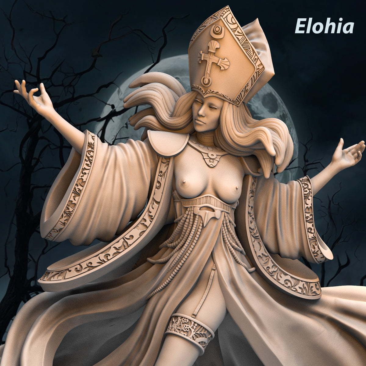 Print Fantasy - Heroes of Eldengaard 4 - Elohia - 75mm Pin Up/Figure/Model/Diorama