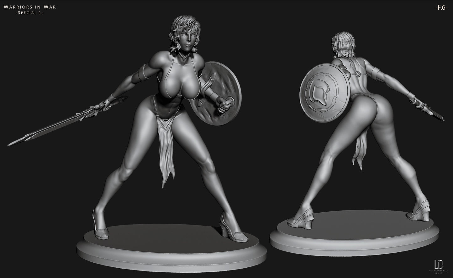 Luis Donaldo Meza - Warriors In War #1.6 - 80mm Pin Up/Figure/Model/Diorama