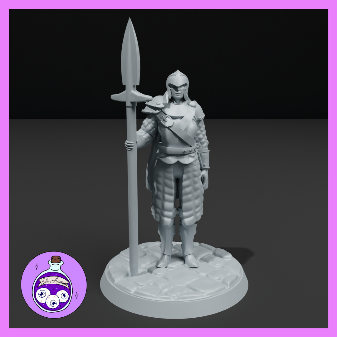 Ella's Arcanum - RPG Essentials #2 - Guard Female #1 - DnD/Pathfinder/TTRPG