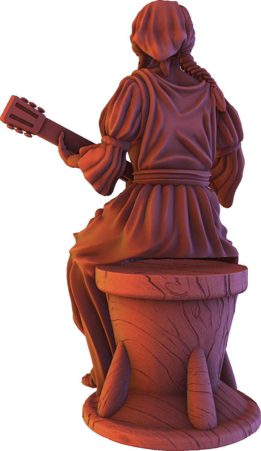 Forged Path - Willowbrook Village - Musician Female - DnD/TTRPG Figure/Miniature