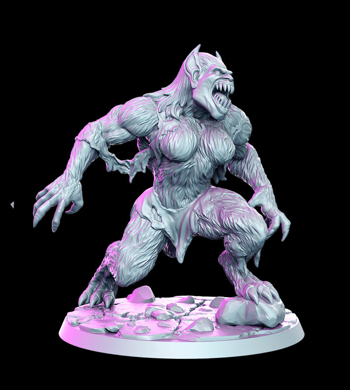 RN Estudio - Time to Hunt #1 - Werebeast Female - DnD/TTRPG Figure/Miniature